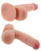 Erofoni Ultra Süper Tam Realistik 19 Cm Vantuzlu Gerçekçi Yapay Dildo Penis