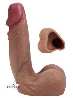 Erofoni Çift Katmanlı İçi Boş 16 CM Ultra Süper Realistik Medikal Silikon Penis Kılıfı