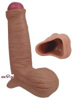 Erofoni Çift Katmanlı İçi Boş Sleeve 16 CM Ultra Süper Realistik Medikal Silikon Penis Kılıfı
