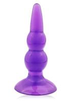 Erofoni Jel Dokulu Boğumlu 12 CM Anal Gevşetici Alıştırıcı Purple Plug