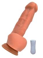 Erofoni Süper Tam Realistik 23 CM Titreşimli Vantuzlu Kalın Büyük Kıkırdaklı Vibratör Penis