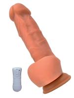 Erofoni Süper Tam Realistik 23 CM Titreşimli Vantuzlu Kalın Büyük Kıkırdaklı Vibratör Penis