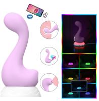 Erofoni Telefon Uyumlu Usb Şarjlı Klitoris Emici App Uygulamalı Teknolojik Titreşimli Su Geçirmez Lila Vibratör