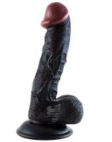Erofoni Ultra Süper Realistik 20 CM Vantuzlu Gerçekçi Siyah Zenci Dildo Penis