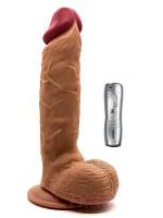 Erofoni Ultra Süper Realistik Titreşimli 22 CM İri Başlı Vantuzlu Kaliteli Kalın Yapay Vibratör Penis