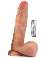 Erofoni Ultra Tam Realistik Titreşimli 21 CM Vantuzlu Gerçekçi Süper Yapay Vibratör Penis