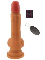 Erofoni Usb Şarjlı 21 Cm ileri Geri Hareketli Uzaktan Kumandalı Titreşimli Süper Realistik Vibratör Penis