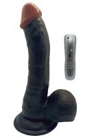 Erofoni Yeni Nesil 23 CM Ultra Süper Realistik Titreşimli Gerçekçi Siyah Yapay Zenci Vibratör Penis